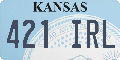 KS license plate 421IRL