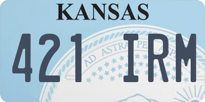 KS license plate 421IRM