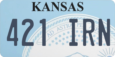 KS license plate 421IRN