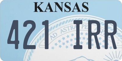 KS license plate 421IRR