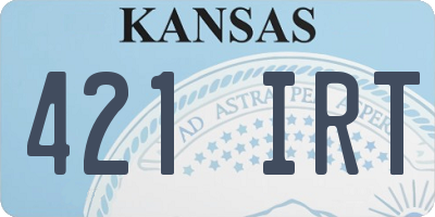 KS license plate 421IRT