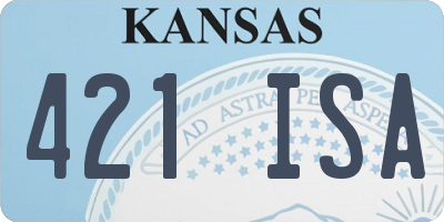 KS license plate 421ISA