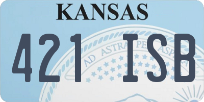 KS license plate 421ISB