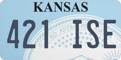 KS license plate 421ISE