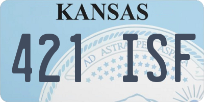 KS license plate 421ISF