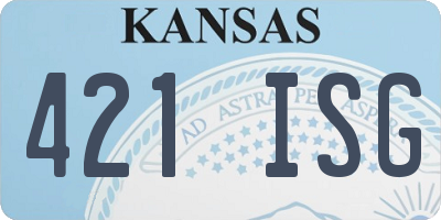 KS license plate 421ISG