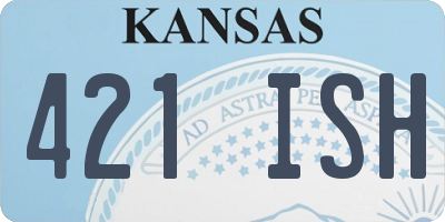 KS license plate 421ISH