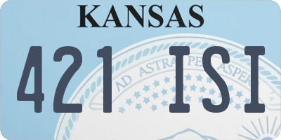 KS license plate 421ISI