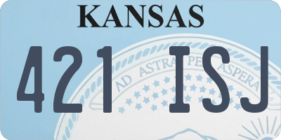 KS license plate 421ISJ