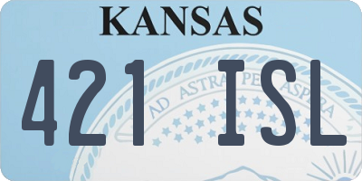 KS license plate 421ISL