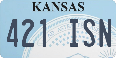 KS license plate 421ISN