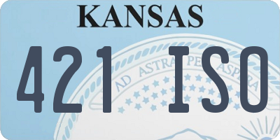 KS license plate 421ISO