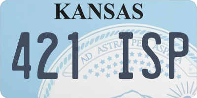 KS license plate 421ISP