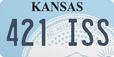 KS license plate 421ISS