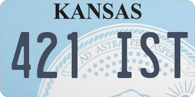 KS license plate 421IST
