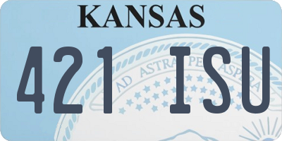 KS license plate 421ISU