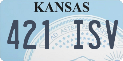KS license plate 421ISV