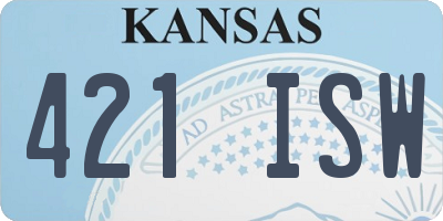 KS license plate 421ISW