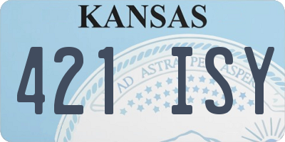 KS license plate 421ISY