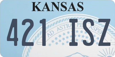 KS license plate 421ISZ