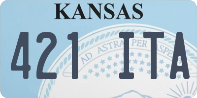 KS license plate 421ITA
