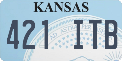 KS license plate 421ITB