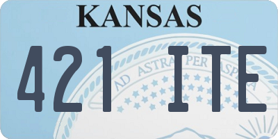 KS license plate 421ITE