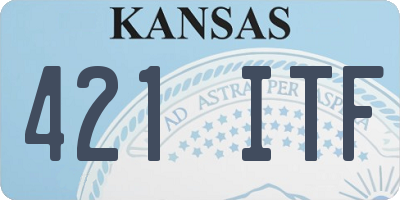 KS license plate 421ITF
