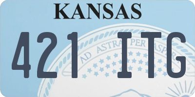 KS license plate 421ITG