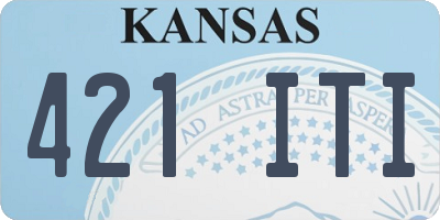 KS license plate 421ITI