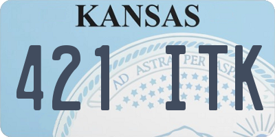 KS license plate 421ITK
