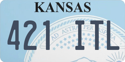 KS license plate 421ITL