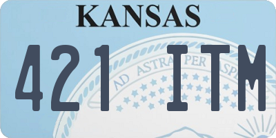 KS license plate 421ITM