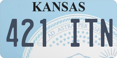 KS license plate 421ITN