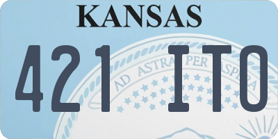 KS license plate 421ITO