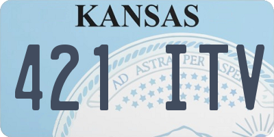KS license plate 421ITV
