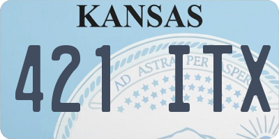 KS license plate 421ITX