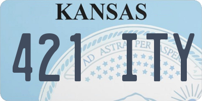 KS license plate 421ITY