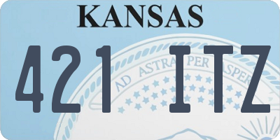 KS license plate 421ITZ