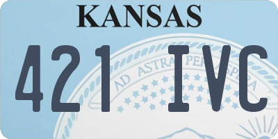 KS license plate 421IVC