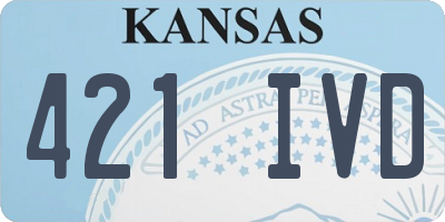 KS license plate 421IVD