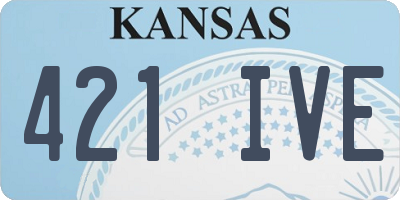 KS license plate 421IVE