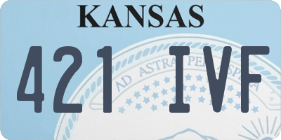 KS license plate 421IVF