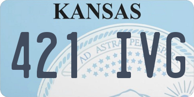 KS license plate 421IVG