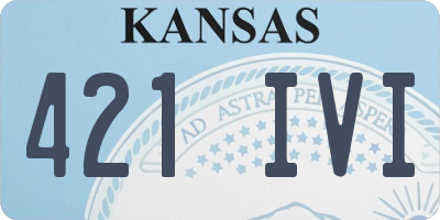 KS license plate 421IVI