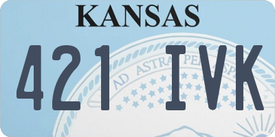 KS license plate 421IVK