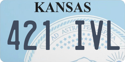 KS license plate 421IVL