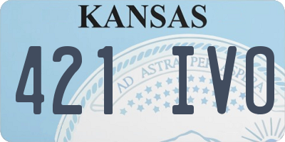 KS license plate 421IVO