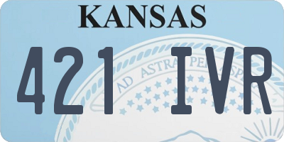 KS license plate 421IVR
