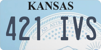 KS license plate 421IVS